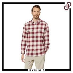 Levi's Mens Classic Worker Fired Brick Plaid LS Shirt in 3XL Relaxed